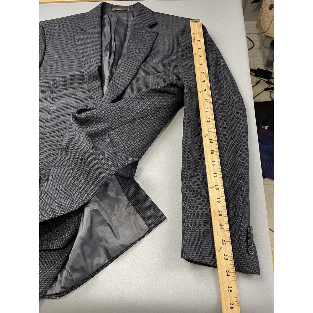 Peter‎ Millar Mens Blazer 40R Gray Tweed 100% Wool Evening 2 Button Sport Coat